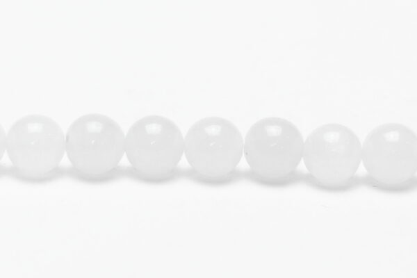 White Jade 8mm Round Semi Precious Gemstones