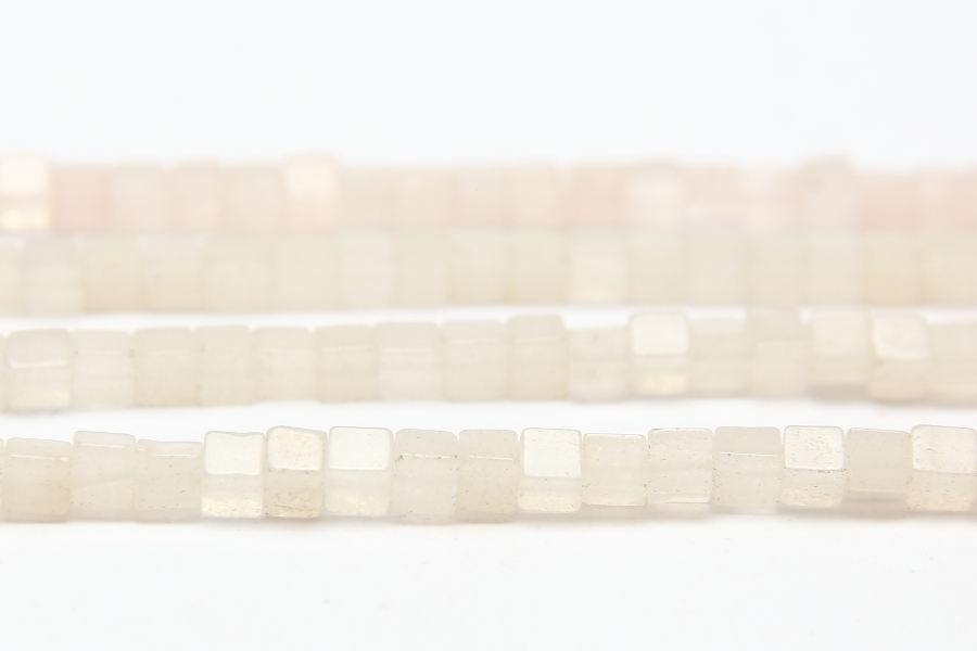 Rose Quartz 4mm Cube Semi Precious Gemstones