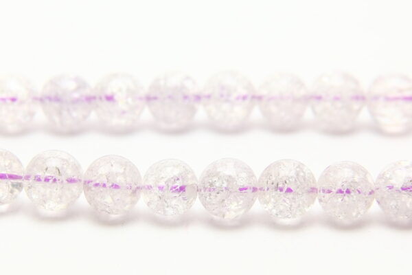 Purple Cracked Rock Crystal 10mm Round Semi Precious Gemstones