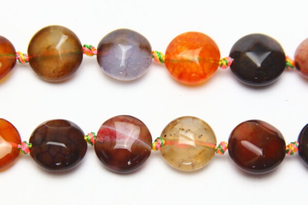 Tinted Agate 12mm Facetted Coin Semi Precious Gemstones