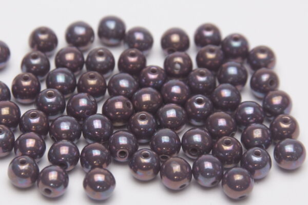 4mm Lustre Nightfall Round Czech Glass Beads