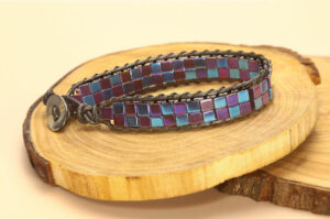 beaded leather bracelet