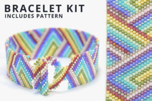 Pyramid Puzzle Peyote Stitch Bracelet Kit