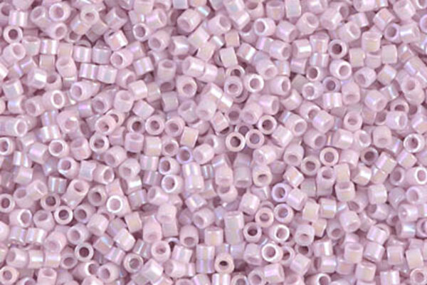 Opaque Pale Rose AB Delica Beads