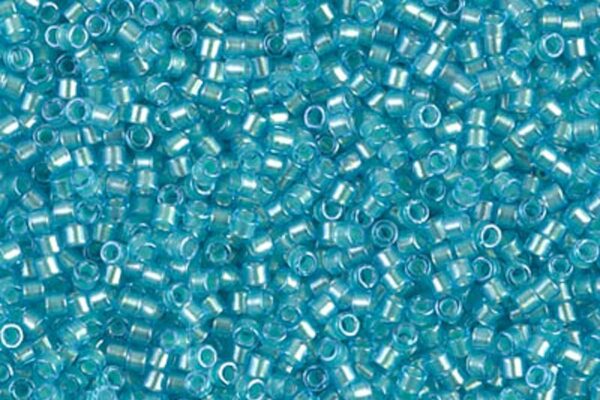 Mint Pearl Lined Ocean Blue Delica Beads