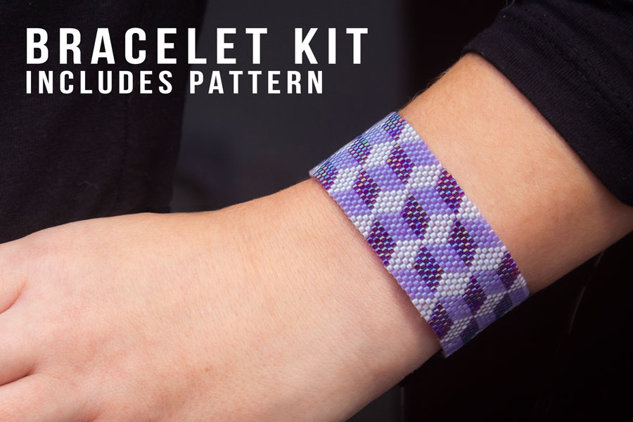 Wisteria Tumbling Blocks Peyote Stitch Bracelet Kit