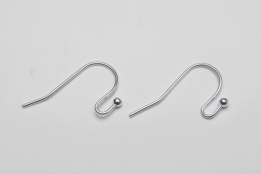 Sterling Silver Fancy Fishhook Ball End Earwire with 4 Balls Earring  Findings 4 pcs  2 pair