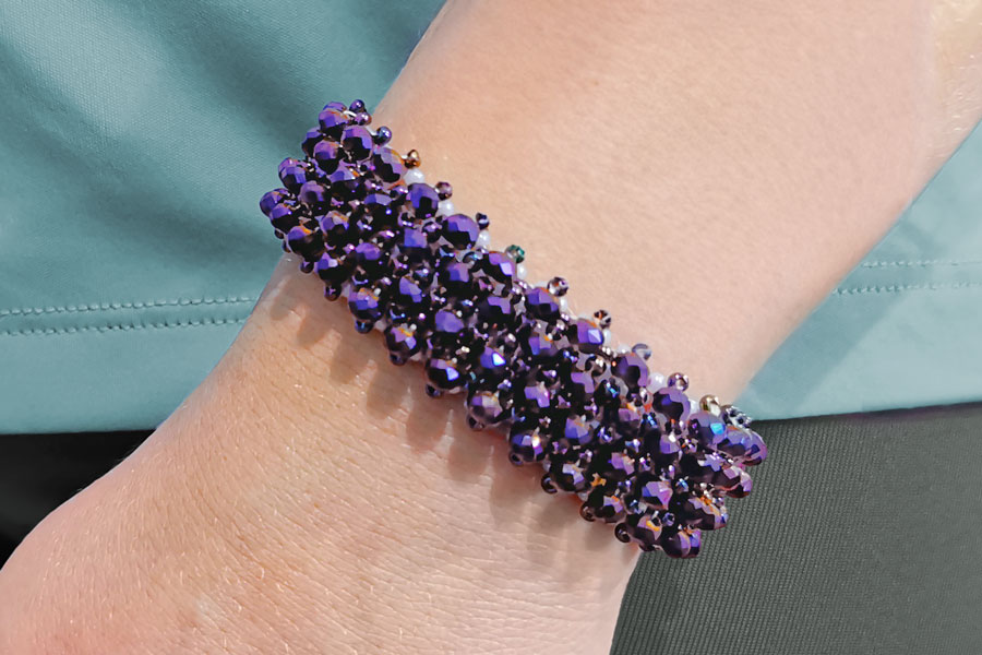 Amethyst Handmade beaded crystal Bracelet – Risham Jewelry