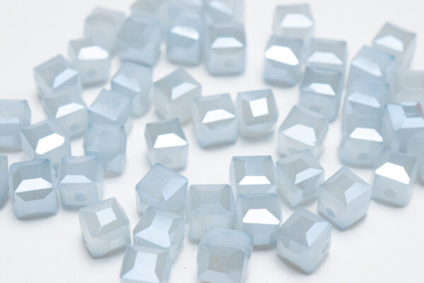 Dove Grey Crystal Cube