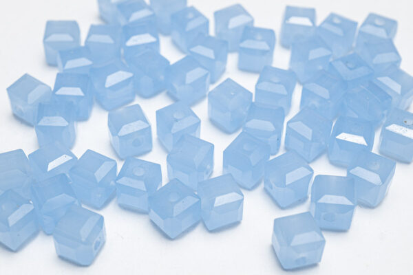 Opaque China Blue Crystal Cube