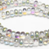 6x4mm Pixie Green Crystal Aurora Rondelles