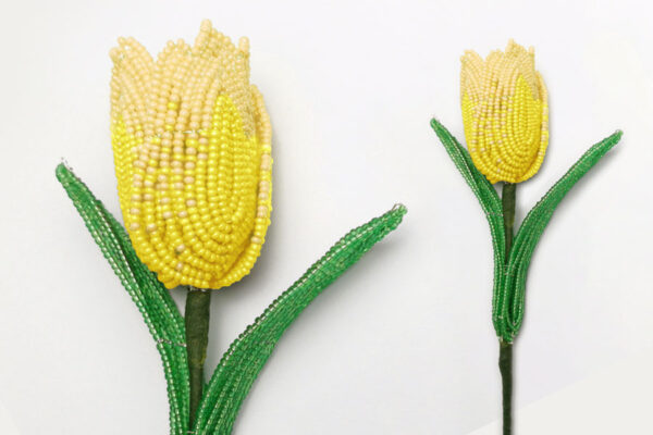 yellow beaded flower