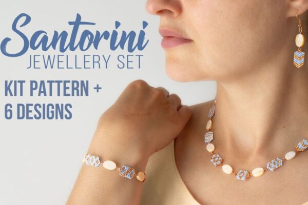 Santorini Necklace Bracelet and Earring Pattern + 6 Connector Download