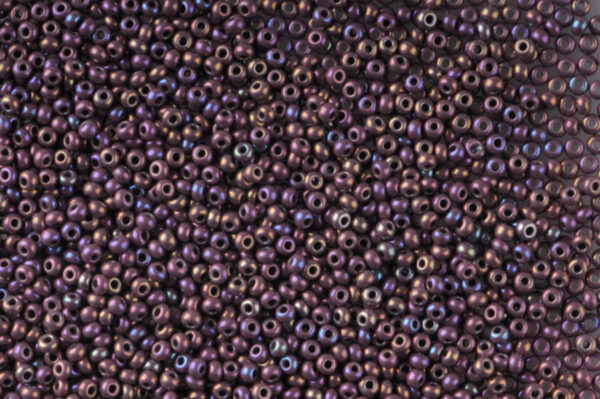 Opaque Rainbow Deep Violet Preciosa Seed Beads