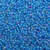 Frosted Silver Lined Rainbow Deep Azure Blue Preciosa Seed Beads