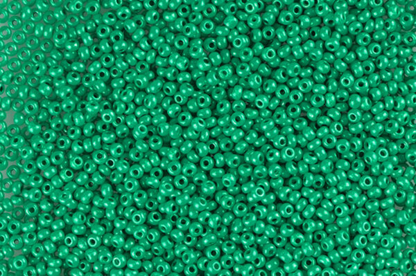 Lustred Opaque Rich Jade Green Preciosa Seed Beads
