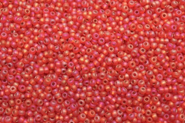 Frosted Silver Lined Rainbow Ember Preciosa Seed Beads