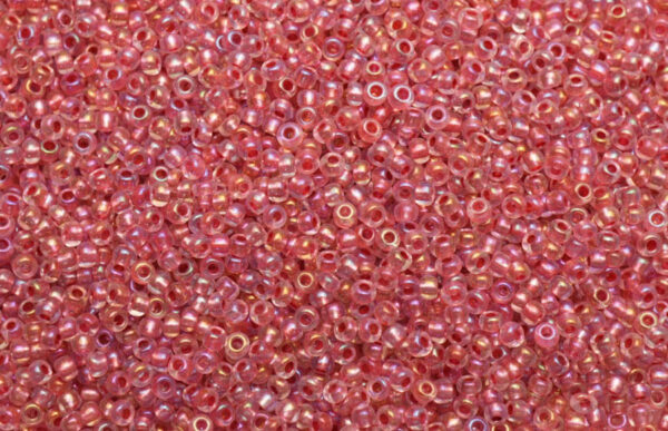 Silver Lined Rainbow Rose Blush Preciosa Seed Beads