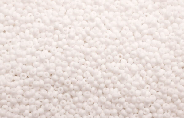 Matte Opaque White Preciosa Seed Beads