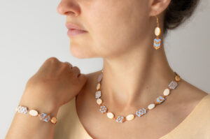 Santorini Golden Sands Beaded Necklace, Bracelet and Earring Kit