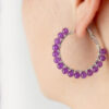 purple hoop earring