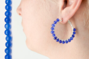 Radiance Blue Jade Hoop Earring Kit
