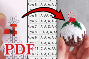 DIY Beaded Bauble Instructions, Picture Chart and Word Chart Converter
