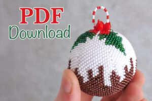 Christmas Pudding Christmas Bauble Beading Pattern Download