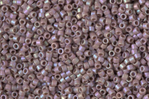 Matte Opaque Glazed Dark Beige AB Delica Beads