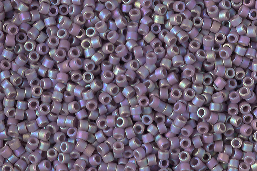 Matte Opaque Glazed Sea Lavender AB Delica Beads