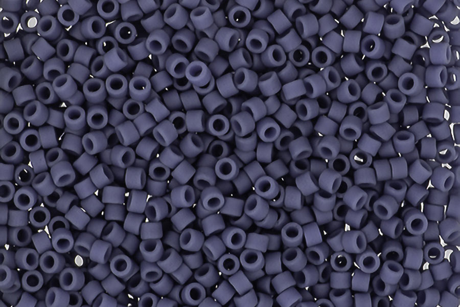 Matte Opaque Steel Blue Delica Beads