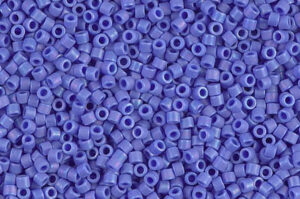 Matte Opaque Cyan Blue AB Delica Beads