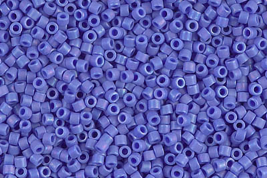 Matte Opaque Cyan Blue AB Delica Beads