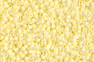 Matte Opaque Pale Yellow Delica Beads