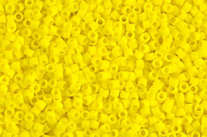 Matte Opaque Yellow Delica Beads