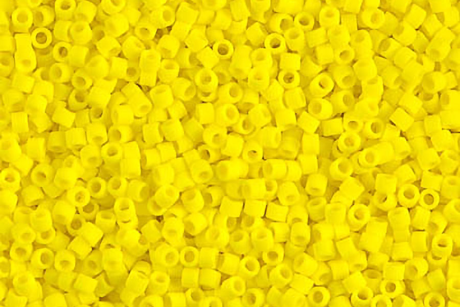 Matte Opaque Yellow Delica Beads