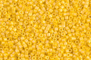 Matte Opaque Canary AB Delica Beads