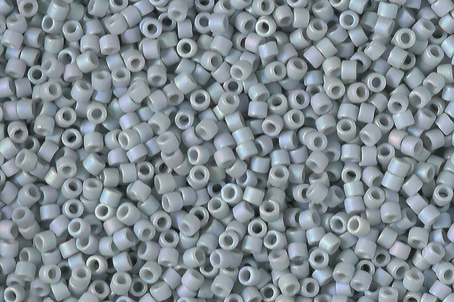 Matte Opaque Glazed Shark Fin AB Delica Beads