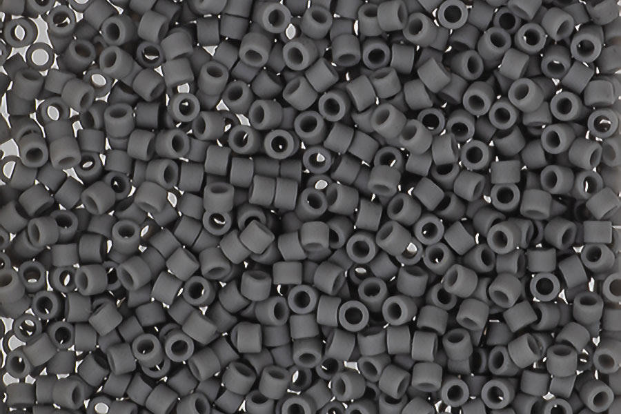 Matte Opaque Charcoal Delica Beads