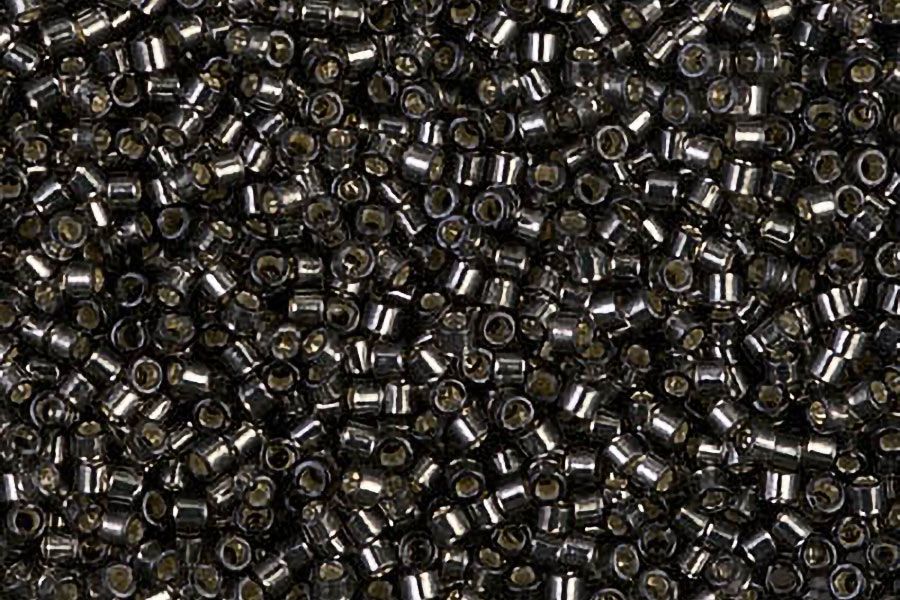 Silver Lined Dark Grey Delica Beads