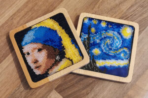 Starry Night & The Girl With the Pearl Earring Inspired Beaded Coaster Kit
