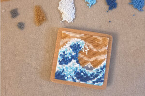 Great Wave Off Kanagawa Inspired Beaded Coaster Kit