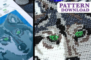 Wolf Face Arazzo Pattern Download
