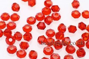 CBI412 Ruby Bi-cone  x 50