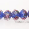 French Blue with Pink Roses Leaves and Copper Shimmer-dust Specs