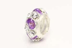 Lilac Glass and Clear Donut
