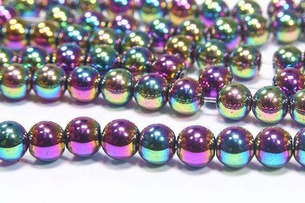 Rainbow Round Hematite