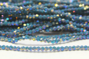 2mm Antique Teal AB Crystal Bicones