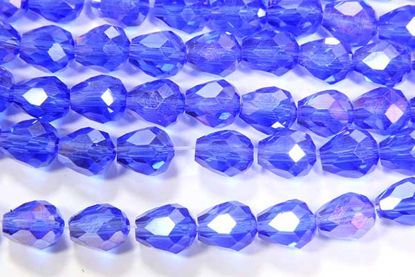 Royal Blue AB Facetted Crystal Drops