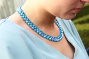 Sparkling Azure Raindrop Necklace Kit